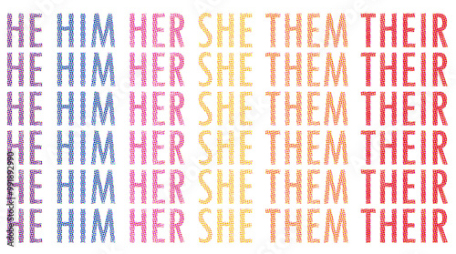 Foto Seamless pattern background with gender pronouns
