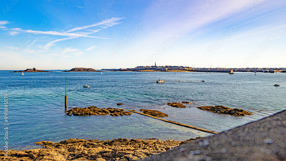 Saint Malo in french britanychanel coastline Saint Malo in french britanychanel coastline