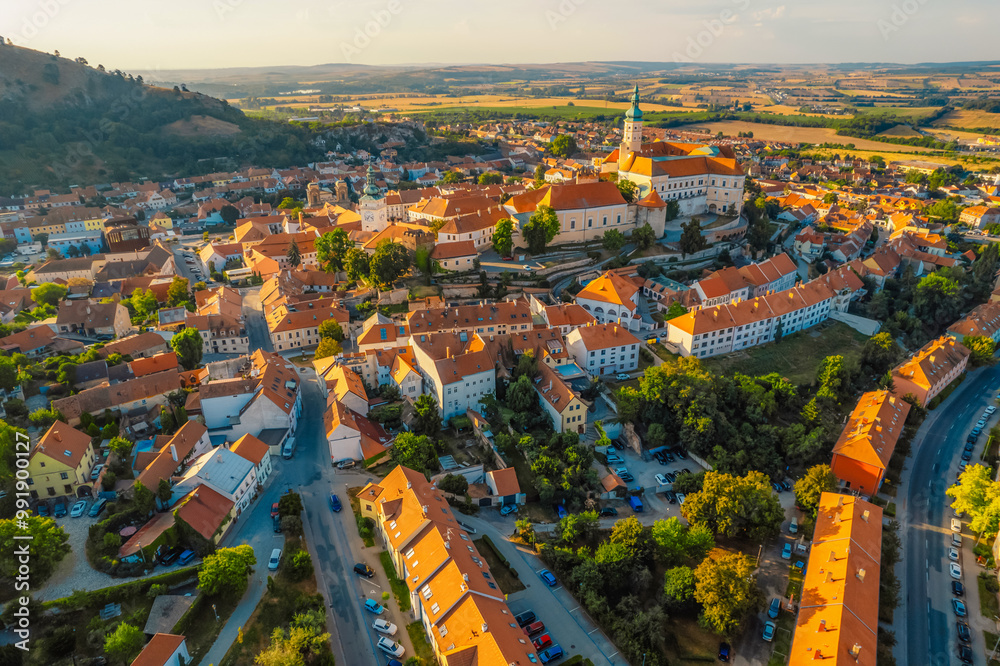 Fototapeta premium Mikulov Castle in Mikulov in South Moravia, Czech Republic. Most important castles in South Moravia