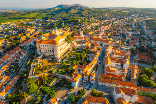 Mikulov Castle in Mikulov in South Moravia, Czech Republic. Most important castles in South Moravia