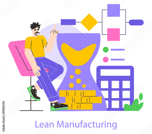 Business Operations. Flat Vector Illustration