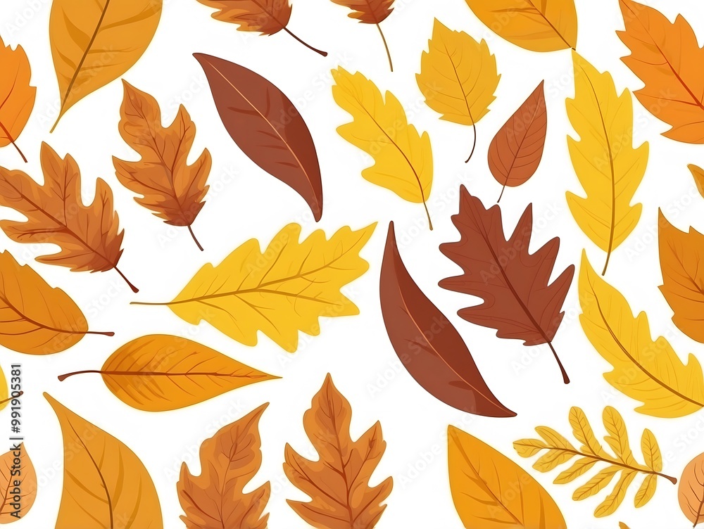 Obraz premium seamless pattern autumn leaves background