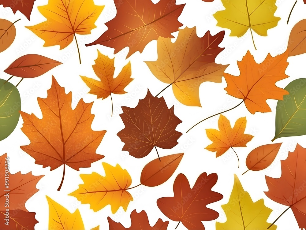 Obraz premium seamless pattern autumn leaves background