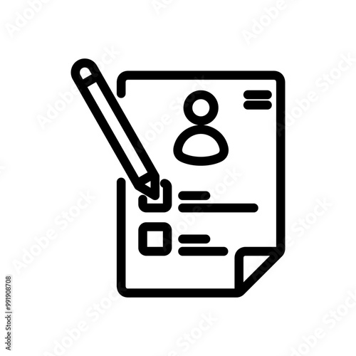 Requirement person icon line vector design