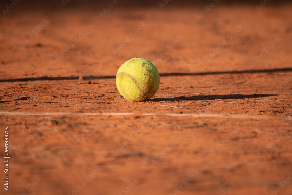 tennis ball on the court