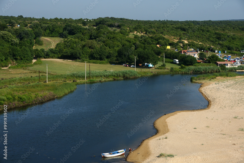 Fototapeta premium A view from Kiyikoy Town, Kirklareli, Turkey 