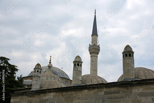 Sokollu Mehmet Pasha Mosque and Complex, located in Luleburgaz, Turkey, was built by Mimar Sinan in the 16th century. photo