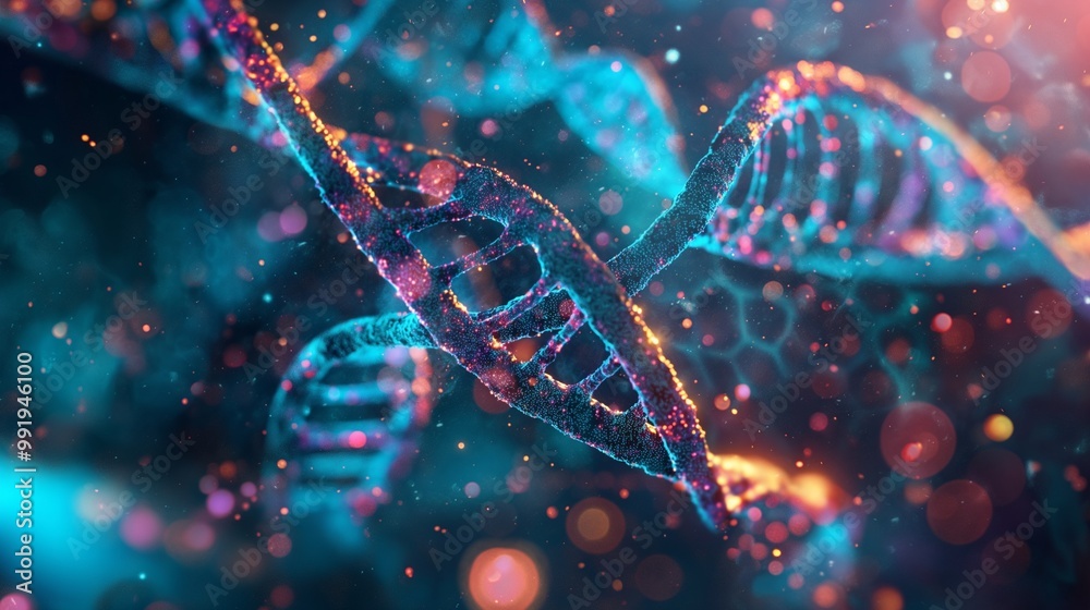 single cell, revealing the complexity and order within its DNA structure single cell, revealing the complexity and order within its DNA structure
