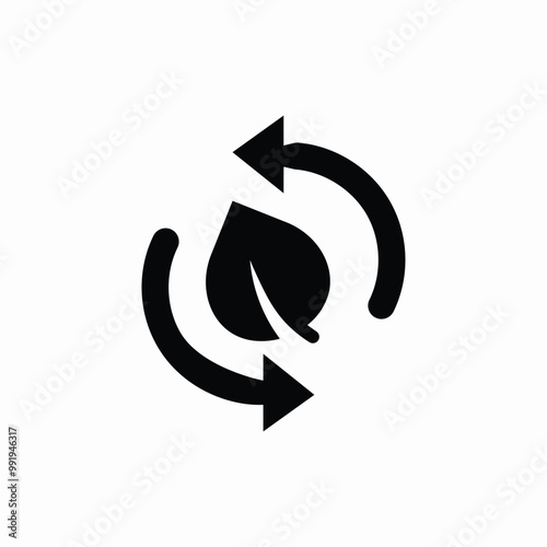 nature recycle icon sign vector