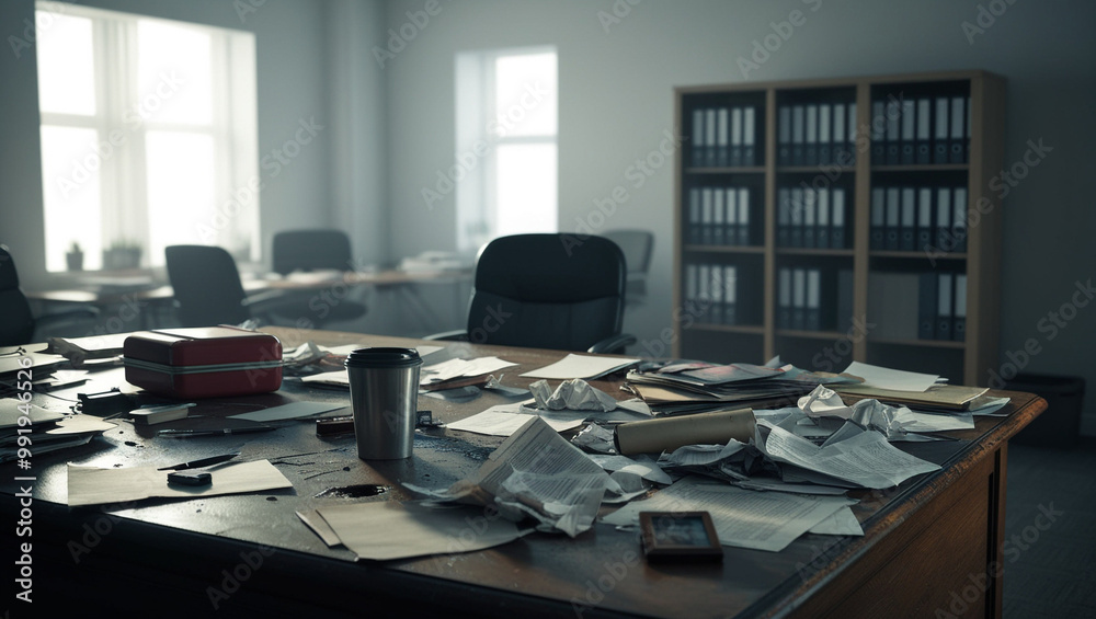 Naklejka premium interior with desk