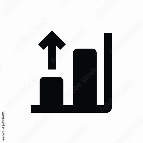 statistics level growth icon sign vector