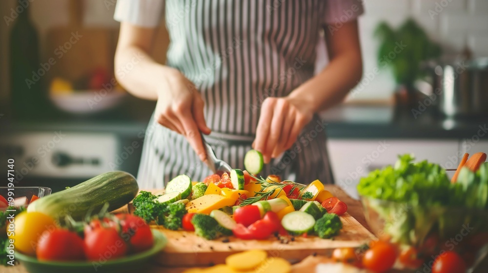 person preparing a healthy meal, full of fresh vegetables and lean protein person preparing a healthy meal, full of fresh vegetables and lean protein