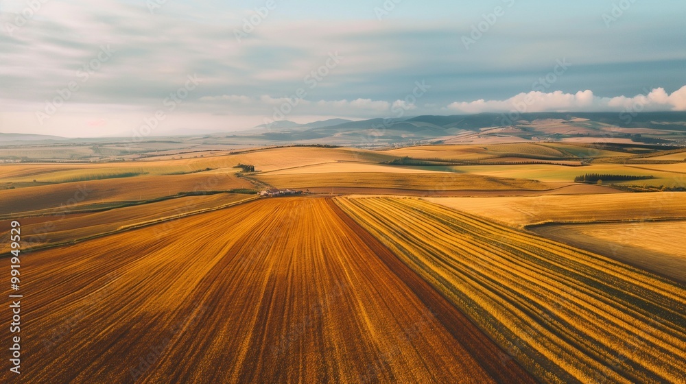 view from above showing a vast expanse of farmland, with fields view from above showing a vast expanse of farmland, with fields
