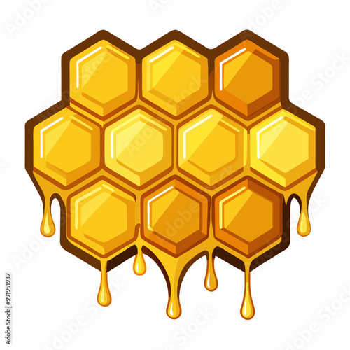 honeycomb isolated on white