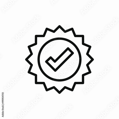 check mark badge icon sign vector