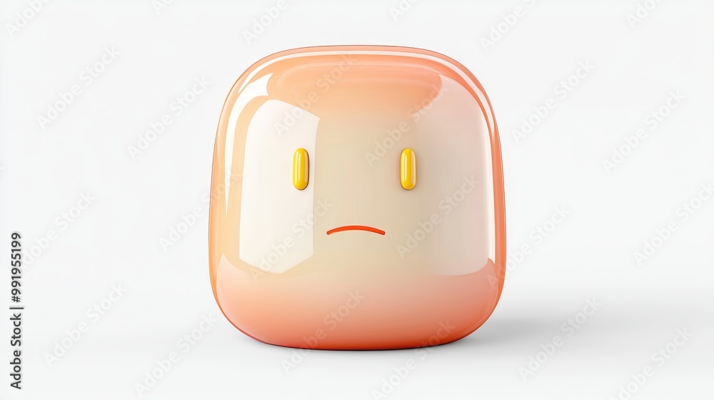 A Delightfully Cute and Sad Emoji Featuring a Beautiful Gradient of Vibrant Colors A Delightfully Cute and Sad Emoji Featuring a Beautiful Gradient of Vibrant Colors
