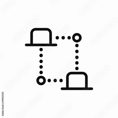 computer connection icon sign vector