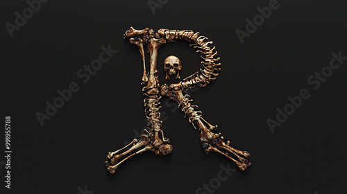 skeleton, bone, font, typography, design, alphabet, letters, spooky, horror, Halloween, eerie, creepy, macabre, gothic, anatomy, skeletal, bones, structure, art, graphic, text, style, decoration, them