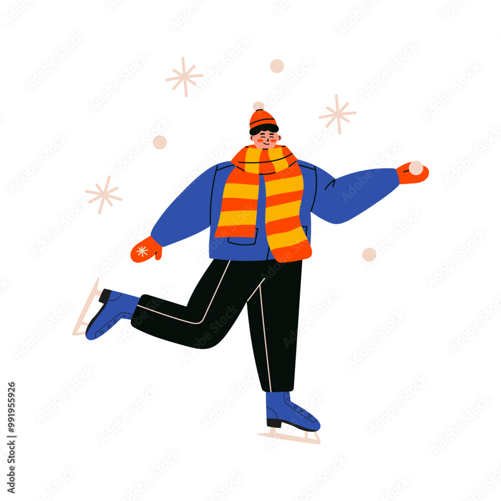 Skating man illustration Skating man illustration