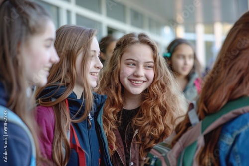 Young friends posing together, smiling and laughing