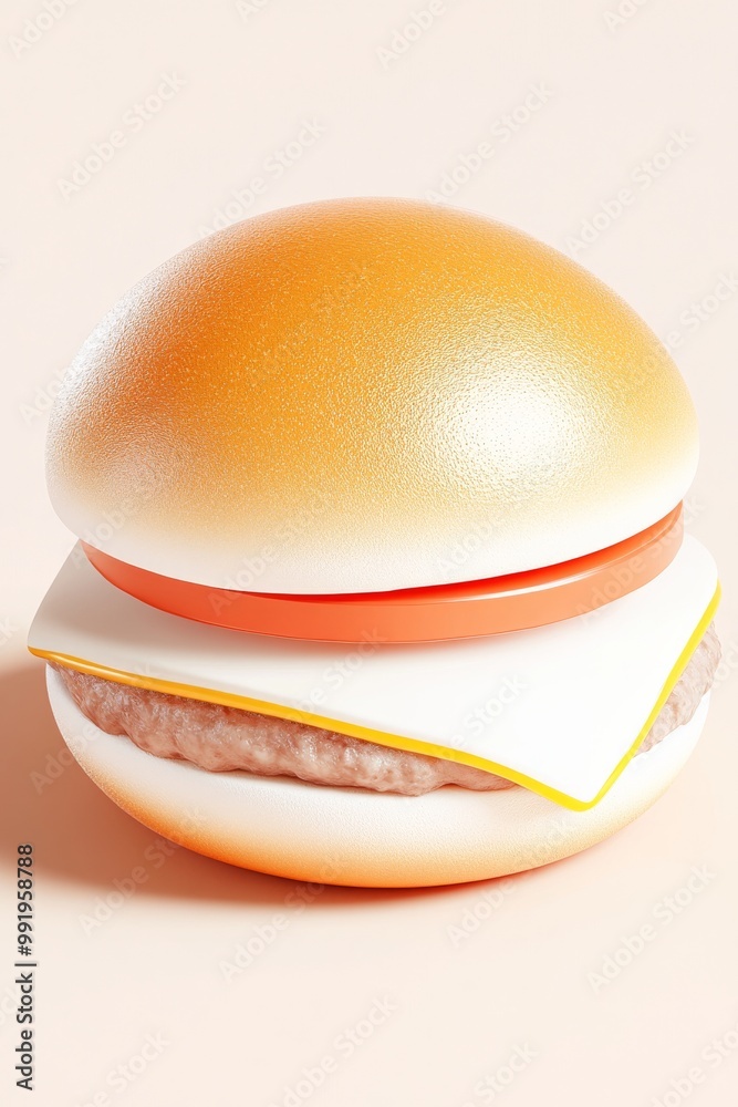 An appetizing and visually appealing Miniature Hamburger Display ideal for Food Photography An appetizing and visually appealing Miniature Hamburger Display ideal for Food Photography