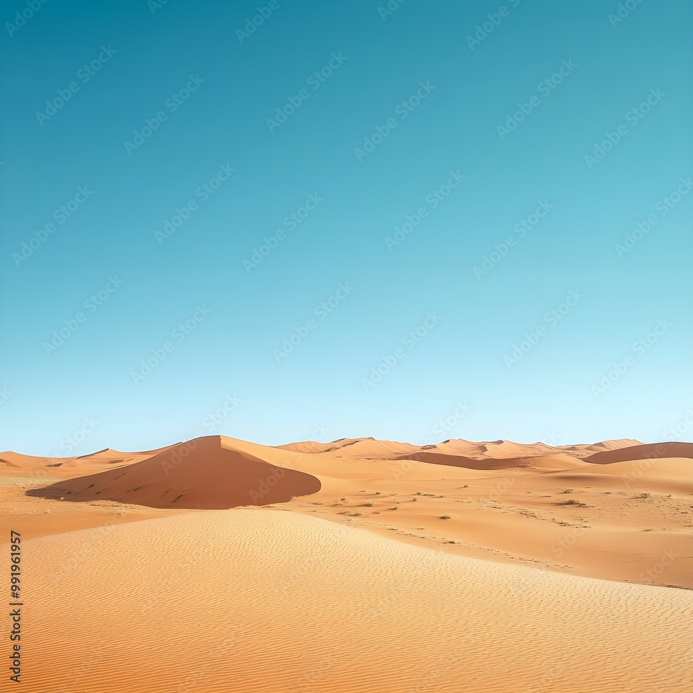 Fototapeta premium Serene vertical view of Morocco's stunning desert dunes picture