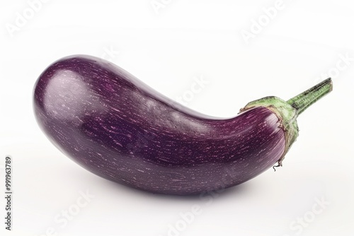 Wallpaper Mural Fresh eggplant on a clean white surface Torontodigital.ca