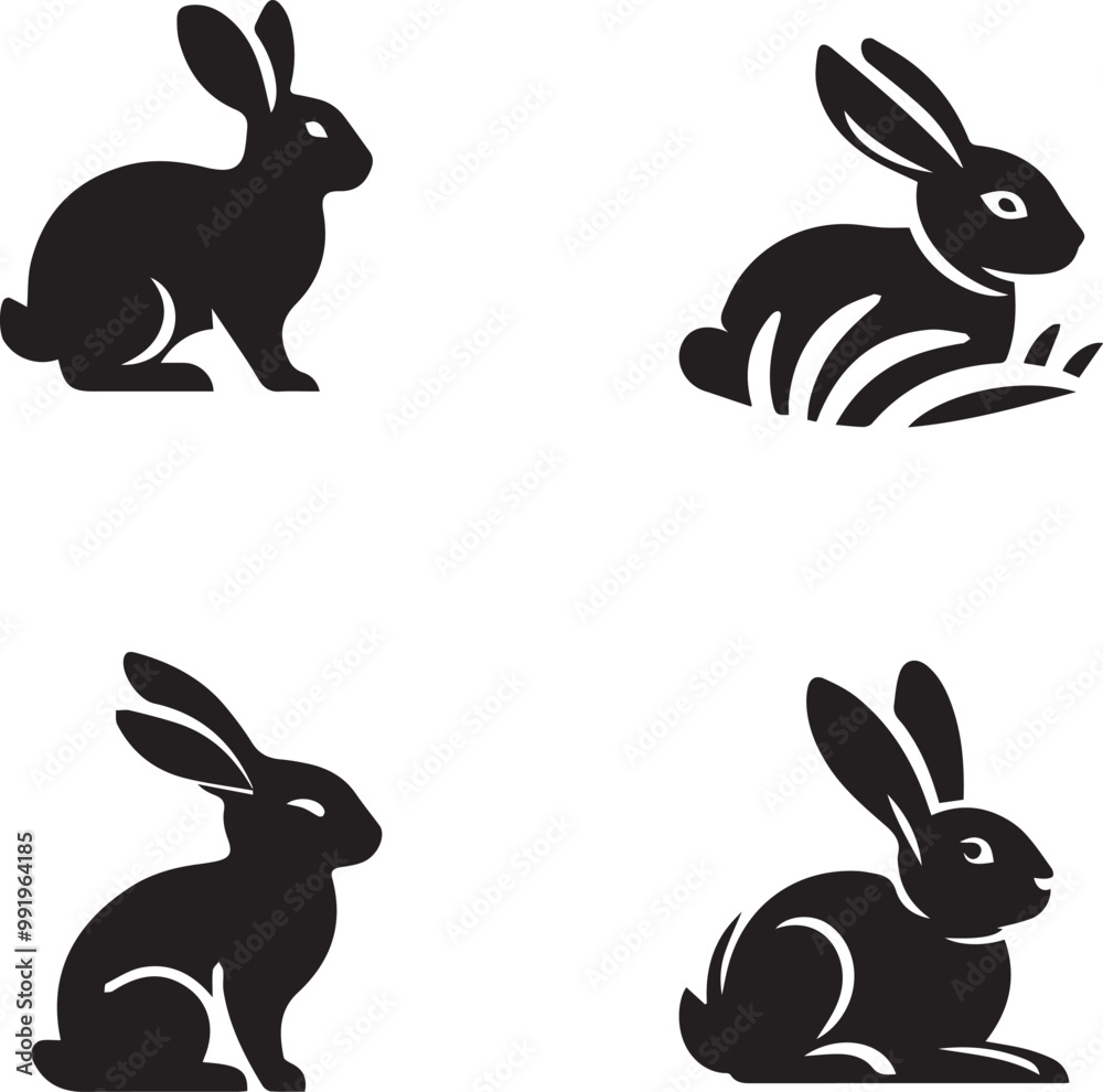 Fototapeta premium rabbit silhouette