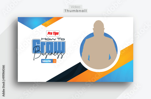 Flat abstract business youtube thumbnail
