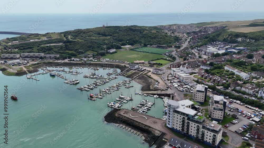 Harbour Newhaven East Sussex UK drone,aerial high angle Harbour Newhaven East Sussex UK drone,aerial high angle