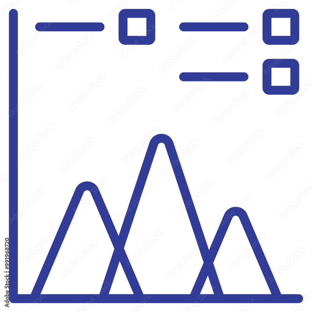 analysis blue line icons for web designing analysis blue line icons for web designing