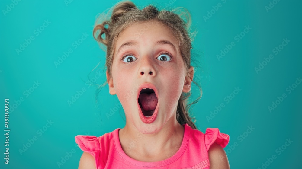 A young child with an expression of surprise, great for illustrations about curiosity and discovery A young child with an expression of surprise, great for illustrations about curiosity and discovery