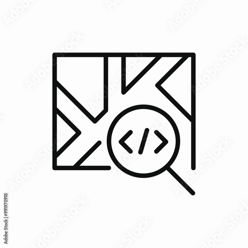 map search icon sign vector