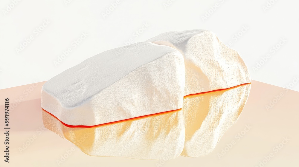 Obraz premium This Minimalist White Bedding Set has a stunning Reflective Surface that enhances any space