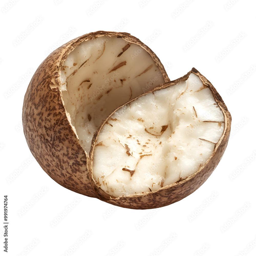 Multiple Fruits - Breadnut. A Breadnut sliced open to reveal the starchy, white interior, isolated on transparent backdrop. Multiple Fruits - Breadnut. A Breadnut sliced open to reveal the starchy, white interior, isolated on transparent backdrop.