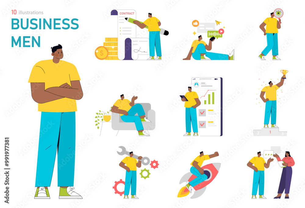 businessman. Flat Vector Illustration businessman. Flat Vector Illustration