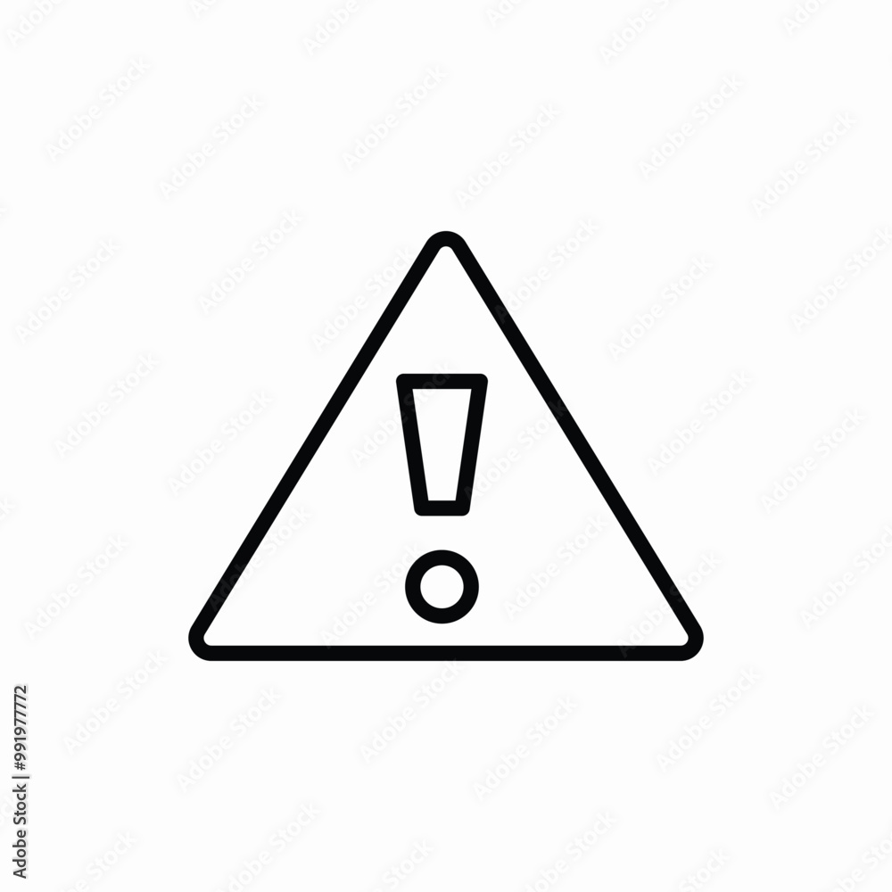 triangle exclamation mark icon sign vector