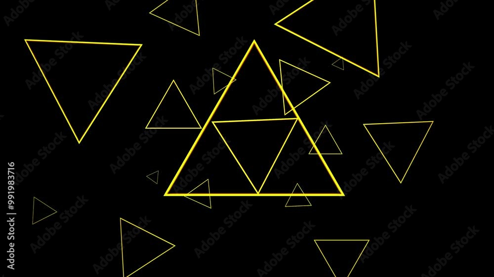 abstract background with yellow triangles abstract background with yellow triangles