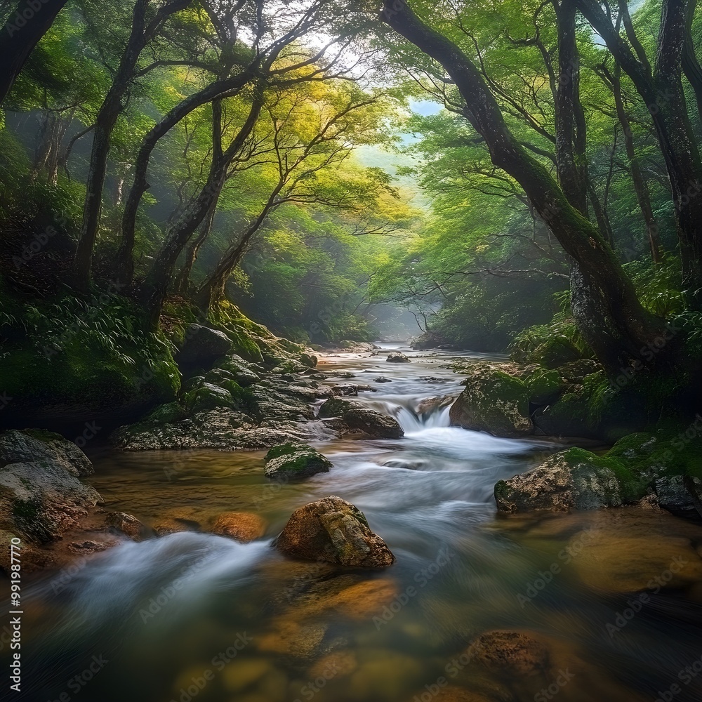 Breathtaking river flowing through lush green landscape scenery picture Breathtaking river flowing through lush green landscape scenery picture