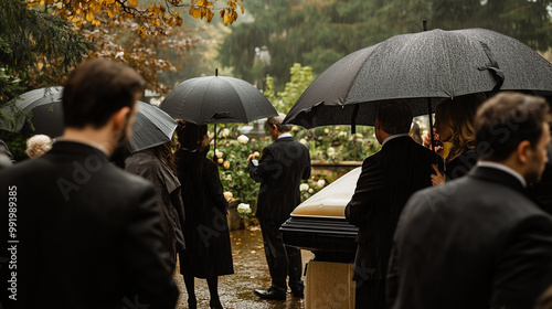 Somber Funeral at Highgate Cemetery photo