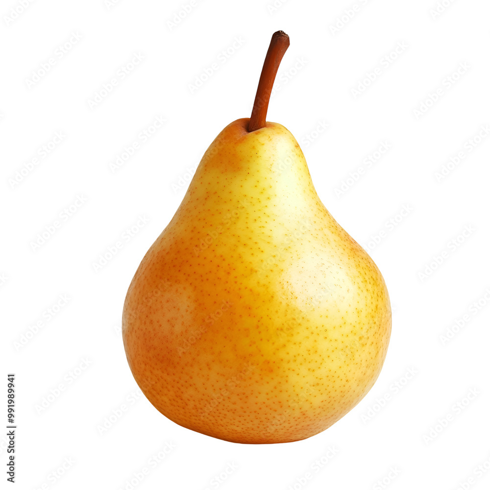 Pome Fruits - Kieffer Pear. A Kieffer Pear with a smooth, golden-yellow skin, isolated on transparent backdrop. Pome Fruits - Kieffer Pear. A Kieffer Pear with a smooth, golden-yellow skin, isolated on transparent backdrop.