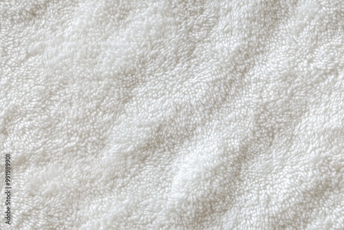 Wallpaper Mural Seamless soft, fluffy white towel fabric with a textured surface, resembling fleece or plush material. The fabric appears cozy and inviting, perfect for blankets or clothing. Torontodigital.ca