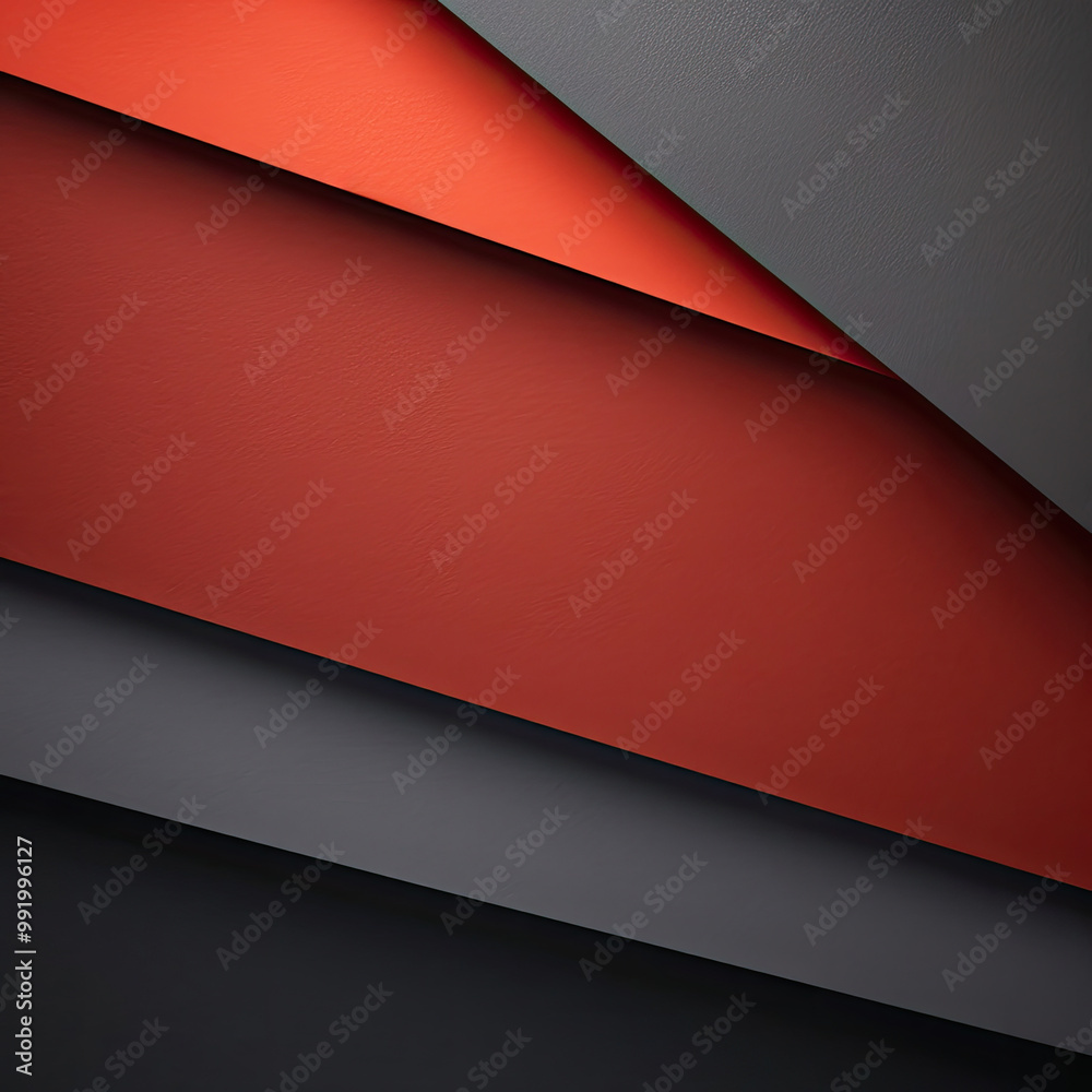 Abstract Geometric Shapes in Red and Grey - Minimalist Design Abstract Geometric Shapes in Red and Grey - Minimalist Design