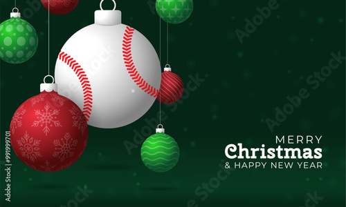 Photography baseball Christmas Greeting card