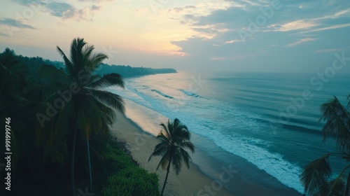 Varkala, India: breathtaking morning sea views. photo