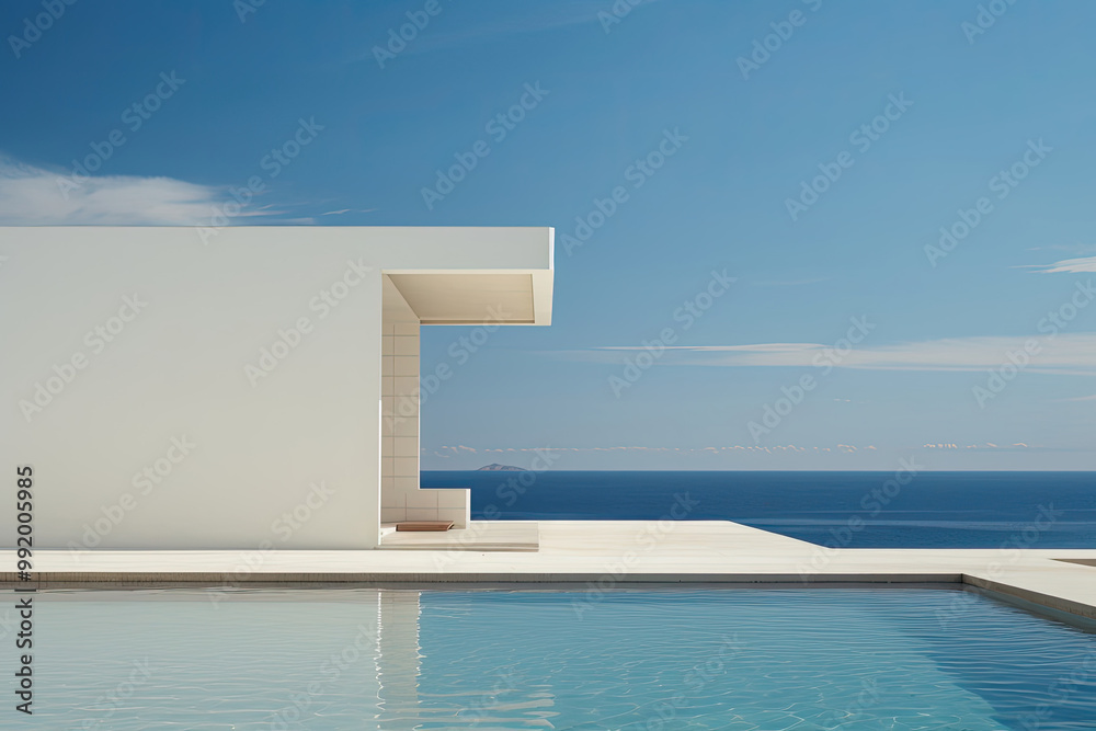 Modern Minimalist Villa with Infinity Pool and Ocean View