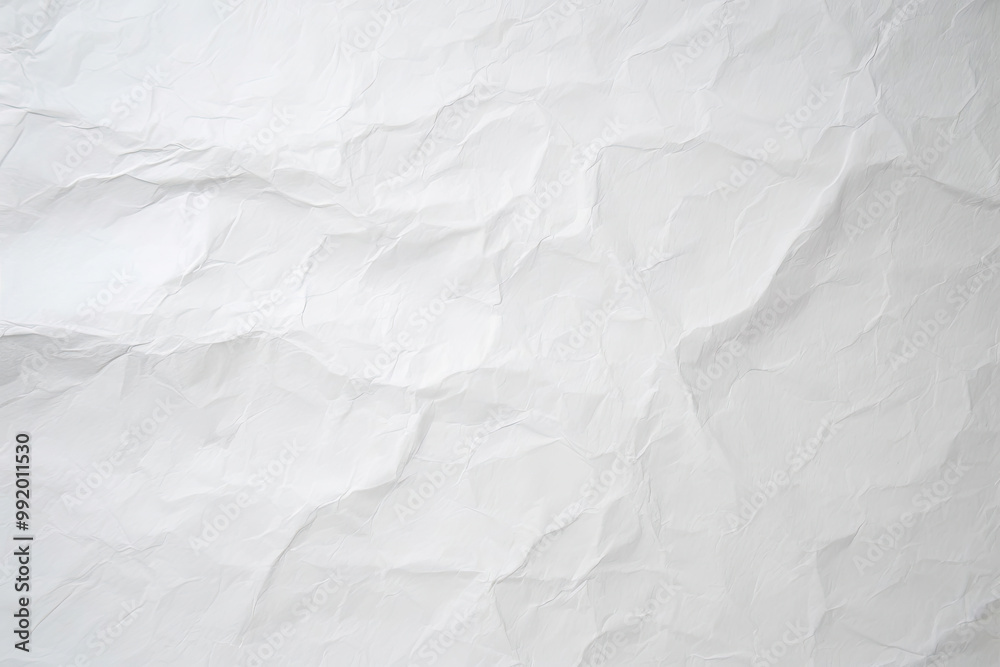 Obraz premium Crumpled White Paper Texture Background
