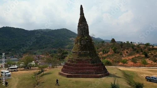  buddha statue at temple in Xieng Khuang Province, Laos photo