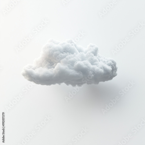 white fluffy cloud isolated on white background