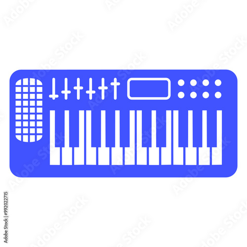 Grand Piano Organ Synthesizer Keyboard Music Logo Design Lover Art Vector Illustration Card T-Shirt Poster Sticker Graphic Print Decorative Drawing Isolated Logo Decoration Symbol Creative Cool Style
